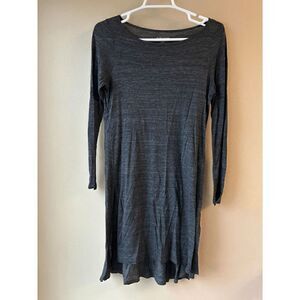 Eileen Fisher Sheer Dark Grey Dress Women's Size XS
